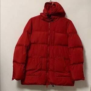 SILENCE + NOISE RED PUFFER JACKET SIZE‎ L